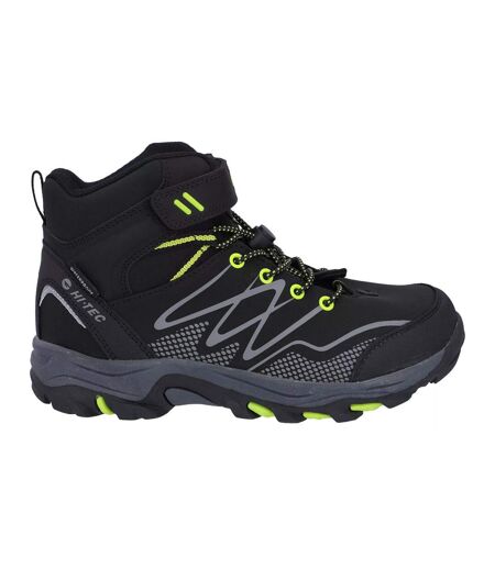 Bottines de marche blackout garçon noir / vert clair Hi-Tec