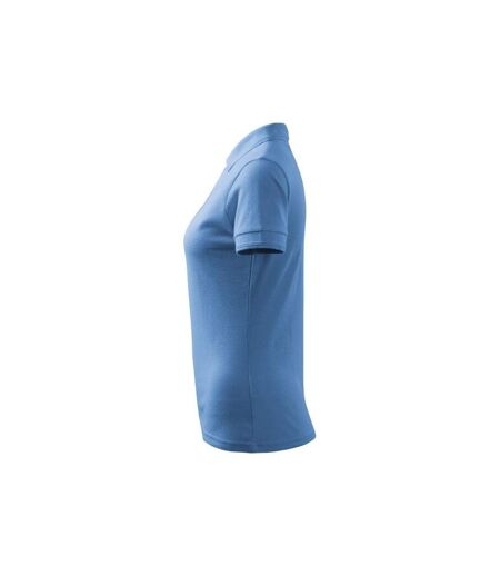 Womens/ladies Pique Polo Shirt Denim Malfini