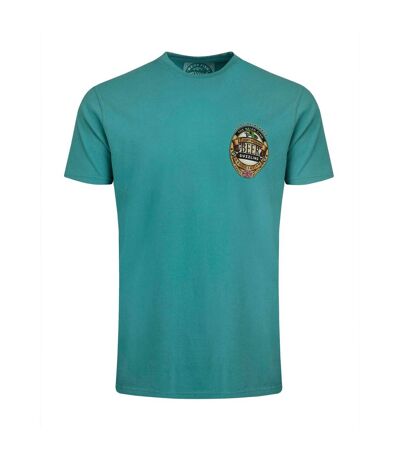 Mens beer guzzling back print t-shirt viridis Weird Fish