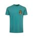 Mens beer guzzling back print t-shirt viridis Weird Fish-1