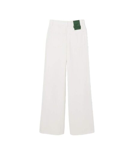 Jean blanc femme lacoste runway wide
