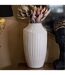 Vase Design Rainuré Ice 50cm Crème-5