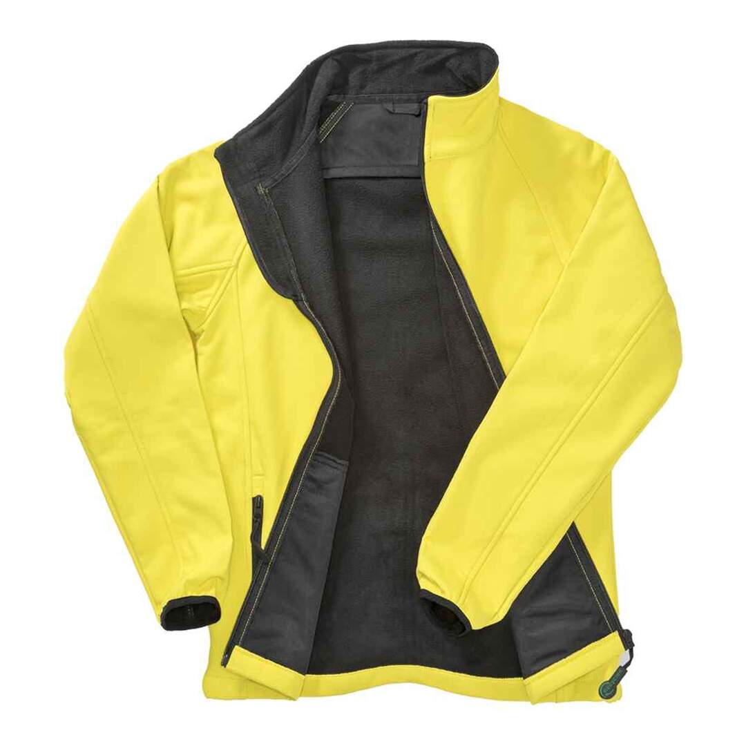 Womens/ladies printable soft shell jacket yellow/black Result Core-3