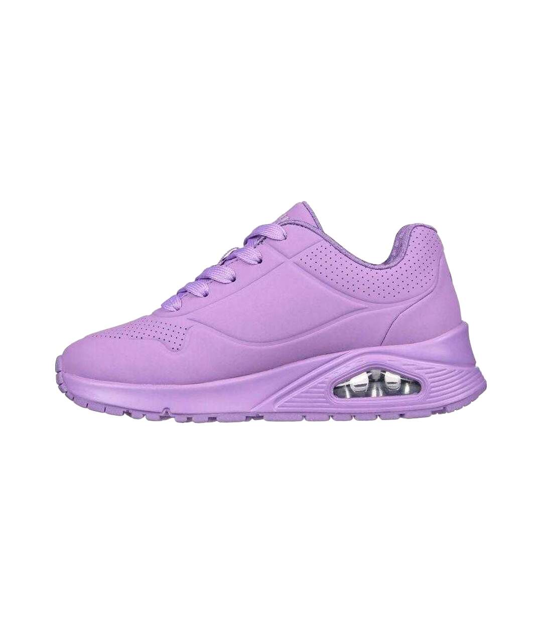 Childrens/kids Uno Gen1 Neon Glow Trainers Violet Skechers-2