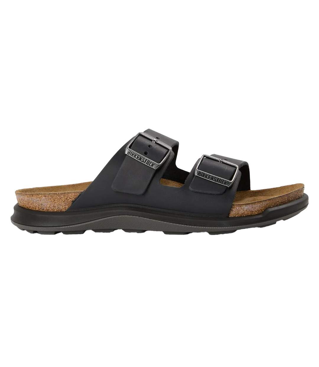 Womens/ladies Arizona Leather Sandals Black Birkenstock-1