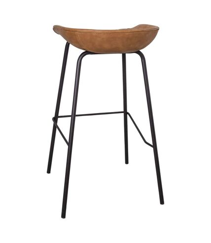 Tabouret de bar assise capitonnée Houston Caramel