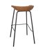 Tabouret de bar assise capitonnée Houston Caramel