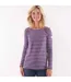 Womens/ladies Striped Breton Top Loganberry Lazy Jacks-1