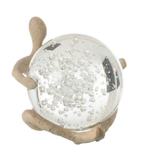 Figurine Boule Cristal Shawn 13cm Beige