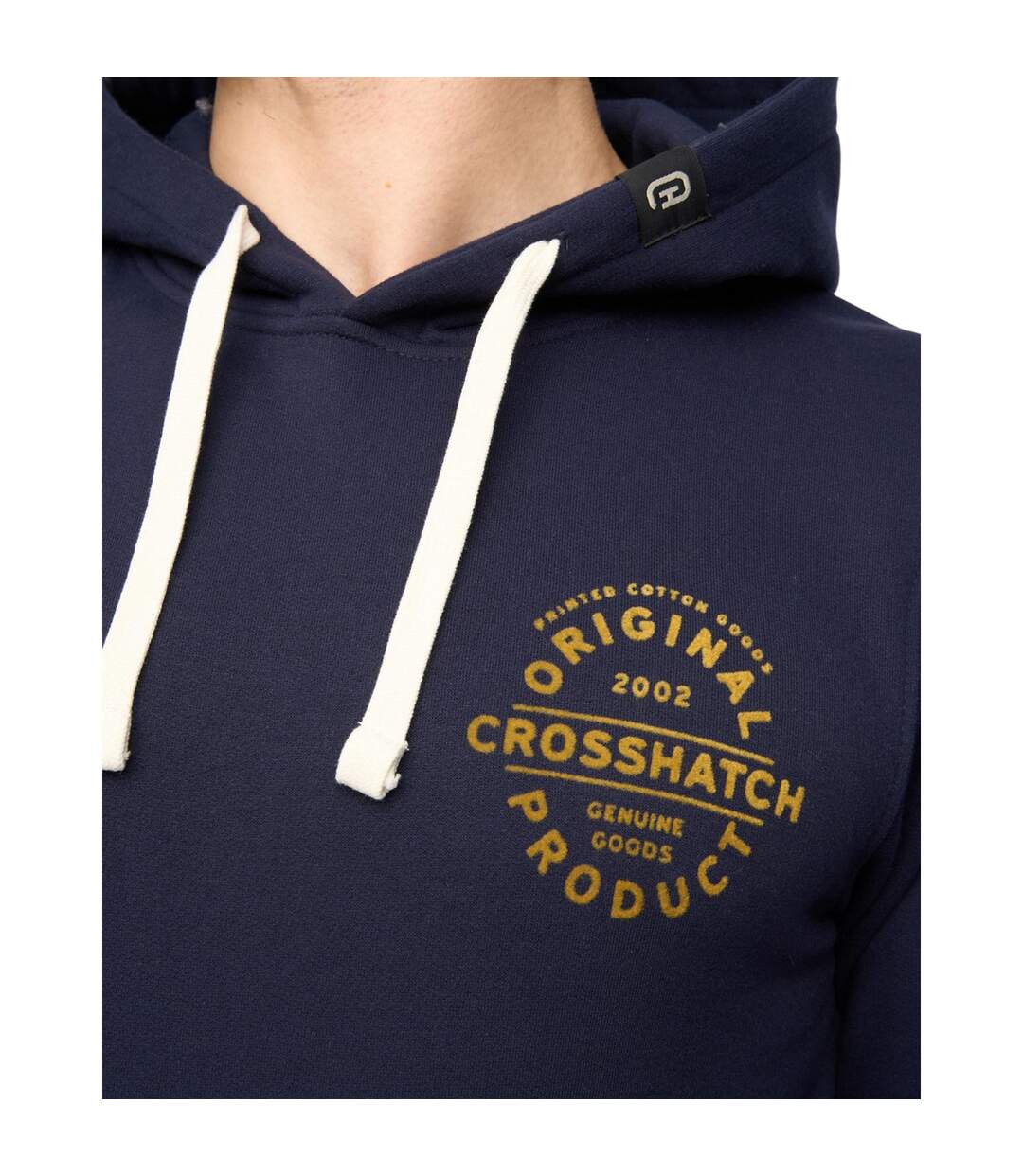 Sweat À Capuche Cresswell Homme Bleu Marine Crosshatch-4