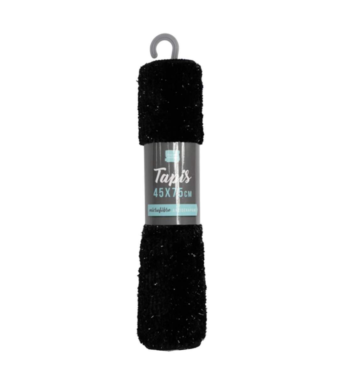 Tapis de Bain Microfibre Métallisé 45x75cm Noir-3