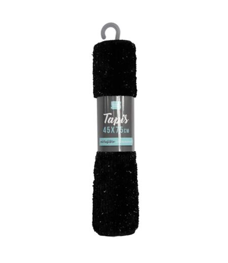 Tapis de Bain Microfibre Métallisé 45x75cm Noir