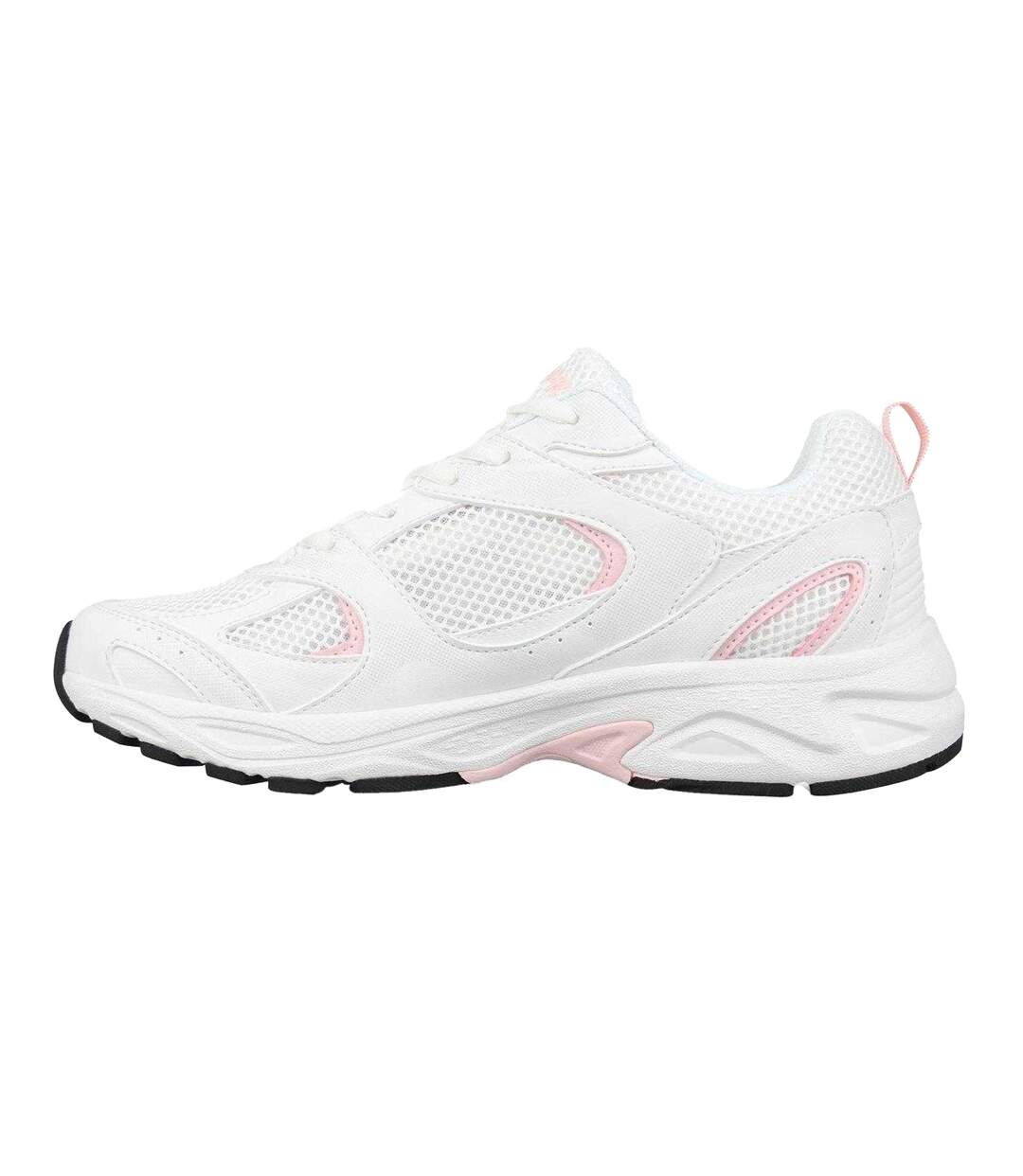 Womens/ladies Pro Mira Synthetic Leather Trainers White Pink USA Pro-2