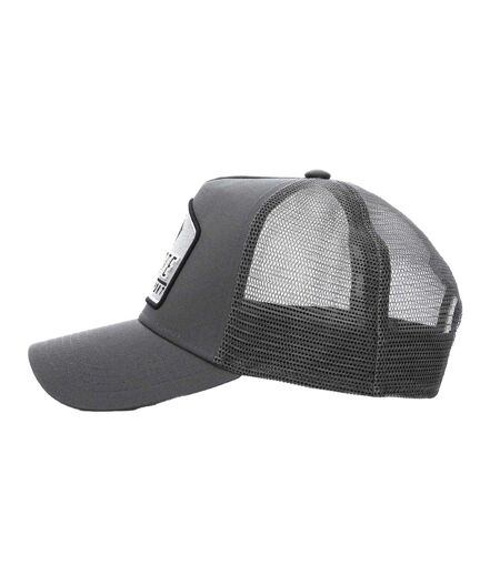 Casquette Trucker Sport Motif/style Logo Plate Gris Noir Societe Noir