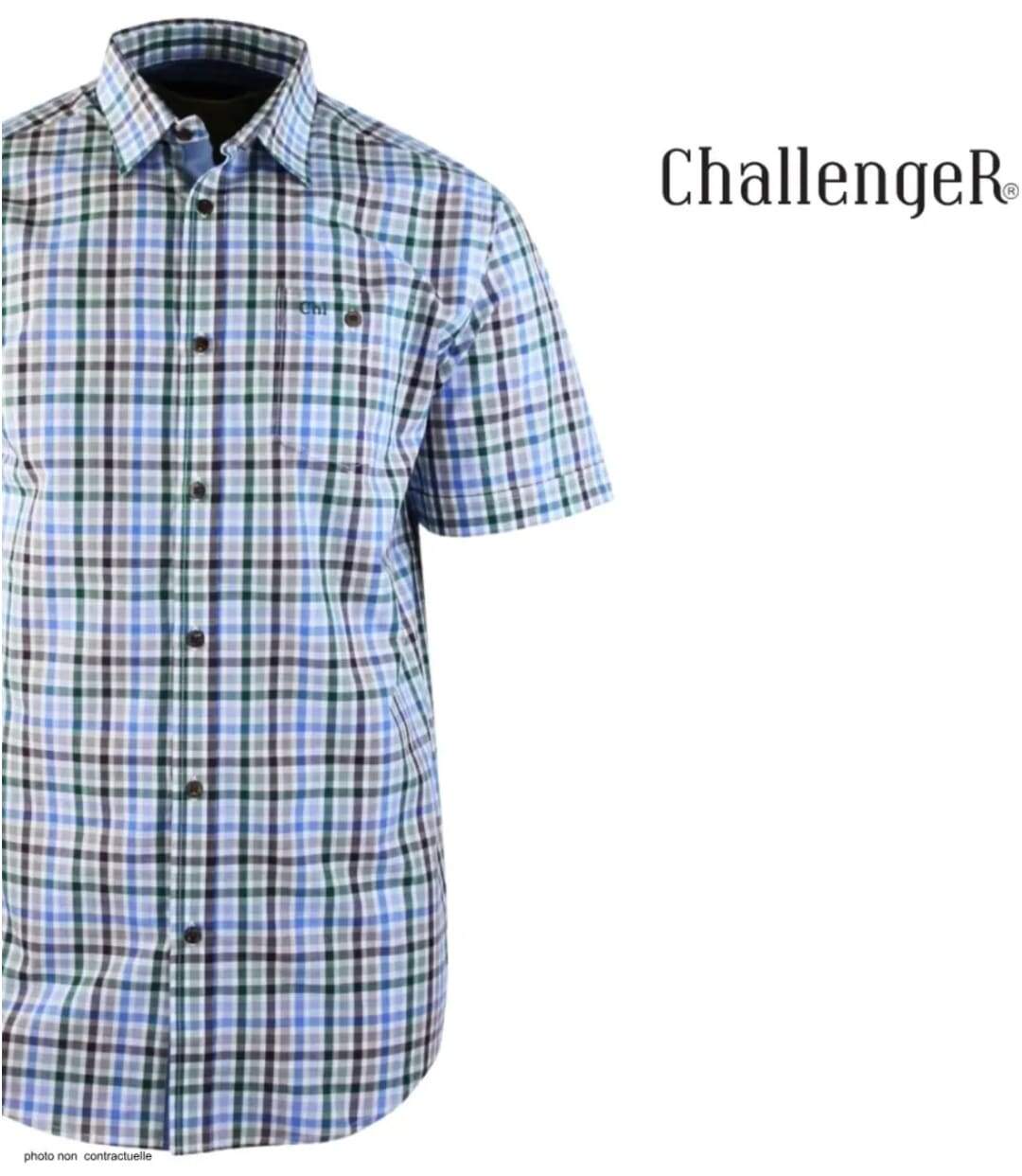 CHALLENGER CH4013 Chemisettes manches courtes : la coupe confort et infroissable pour l'été-4