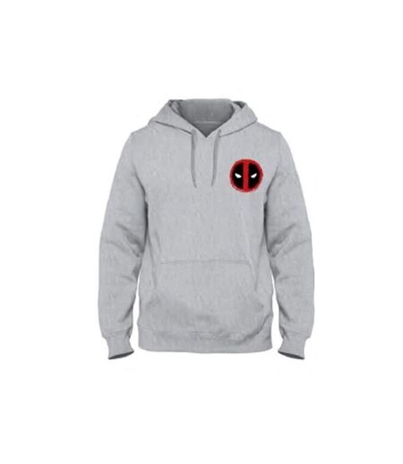 Sweat À Capuche Motif/style Logo Homme Gris Deadpool