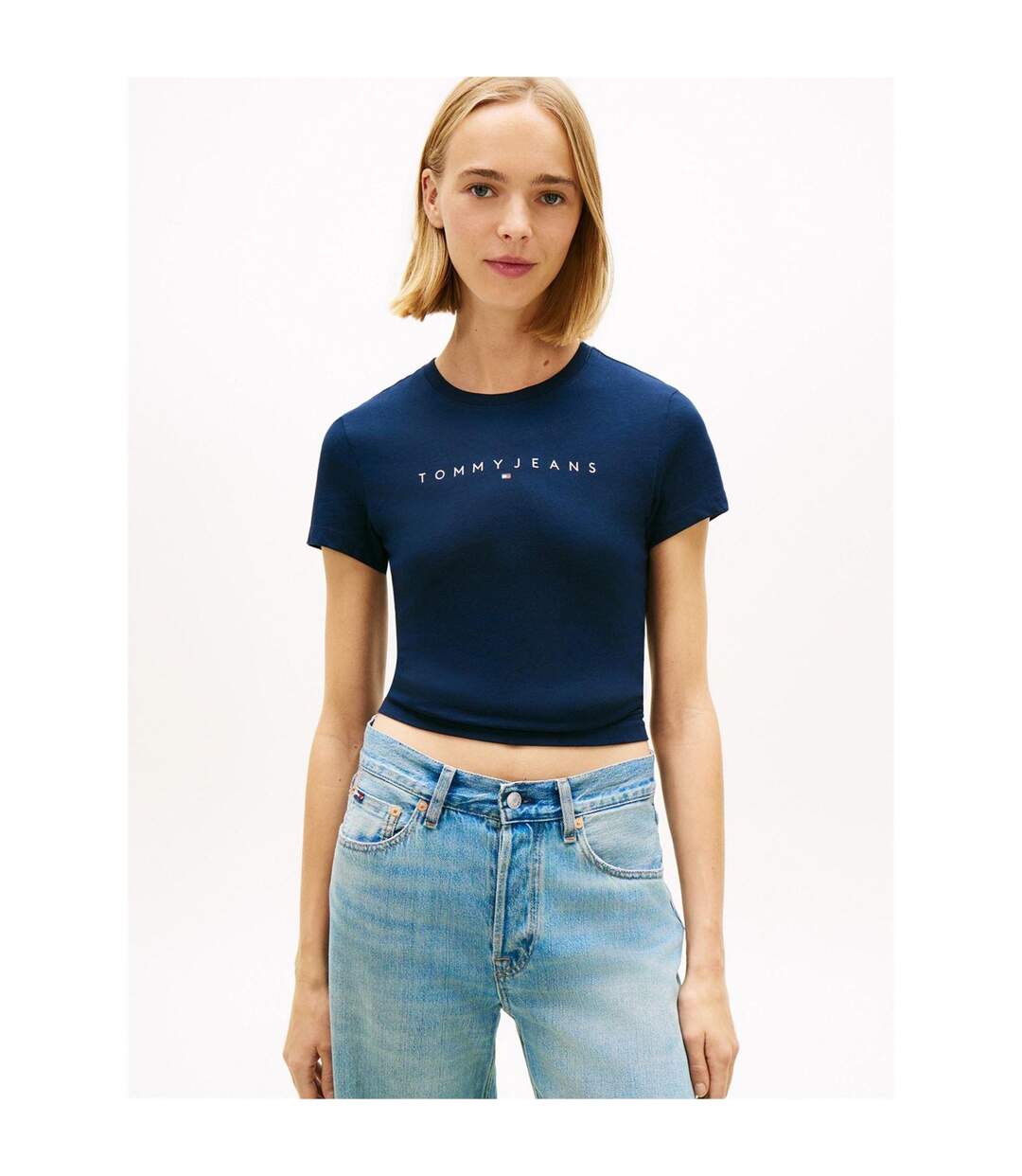 T-shirt Motif/style Linéaire Femme Bleu Marine Tommy Jeans-2