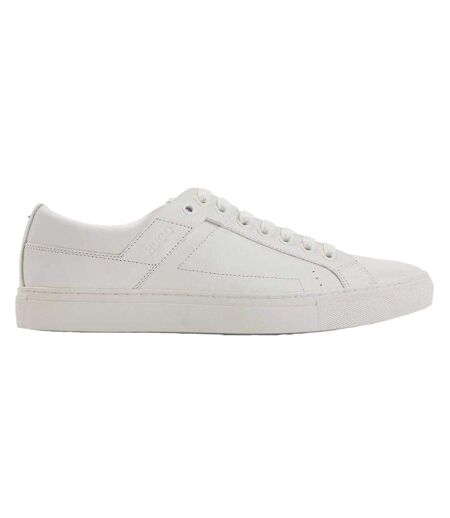Mens Futurism Leather Tennis Trainers White Hugo