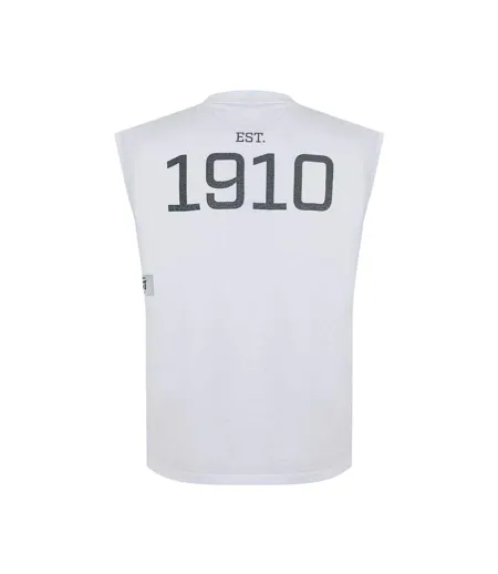 Mens Nyc Graphic Print Crew Neck Sleeveless Tank Top White Everlast