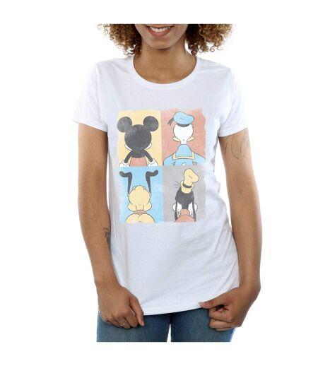Disney Femme/Les femmes - T-shirt en coton Mickey Mouse à quatre dos (Blanc) - UTBI31052