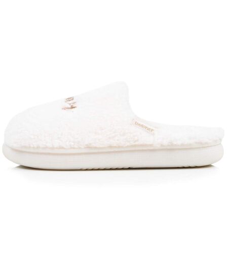 Isotoner Chaussons Mules femme matière sherpa, semelle bloup extra confort