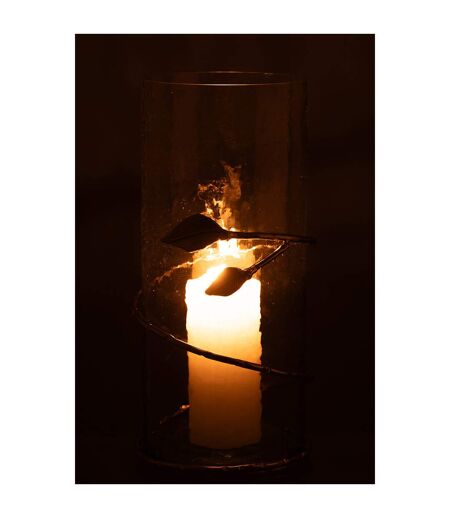 Vase en Verre Feuille Ofelia 40cm Transparent