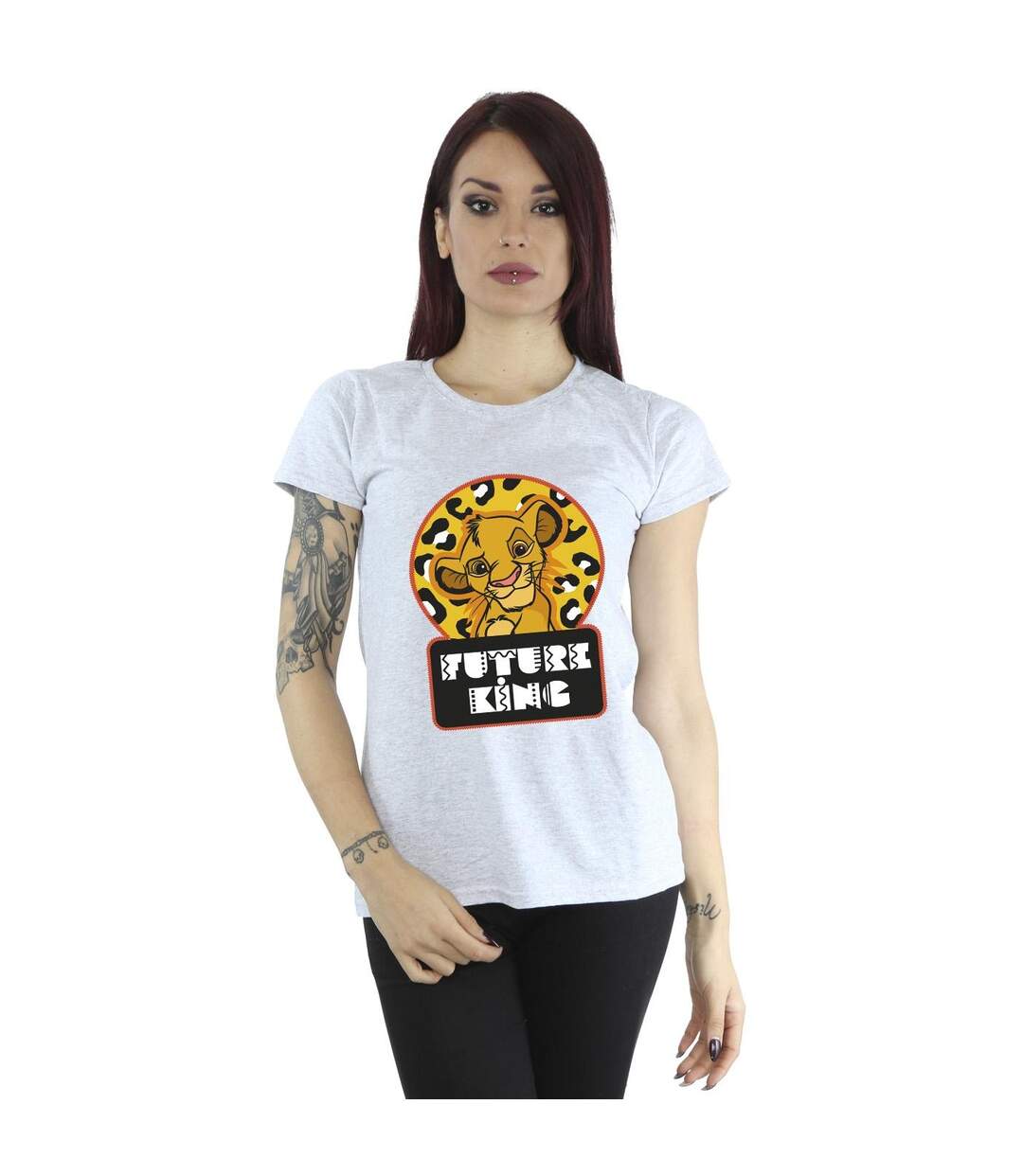 Disney - T-shirt THE LION KING FUTURE SIMBA - Femme (Gris chiné) - UTBI25262-2