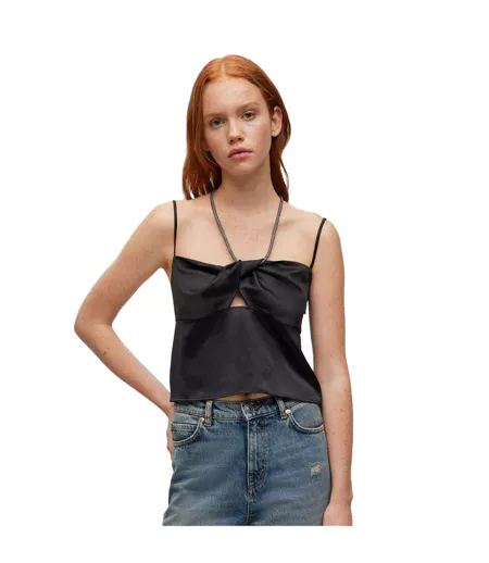 Haut Crystali-1 Femme Noir Hugo Boss