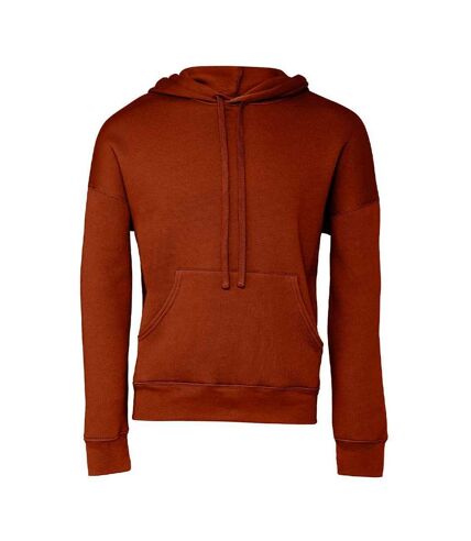 Unisex adult sponge fleece hoodie brick Bella + Canvas