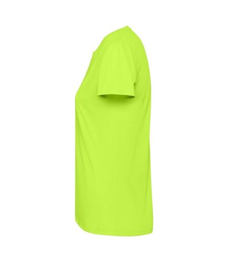 Womens/ladies estoril short-sleeved t-shirt fluorescent green Roly