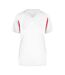 T-shirt Course À Pied Femme Blanc Rouge James And Nicholson-1