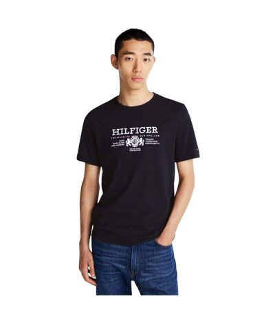 Mens Embroidered Logo T-shirt Blue Tommy Hilfiger