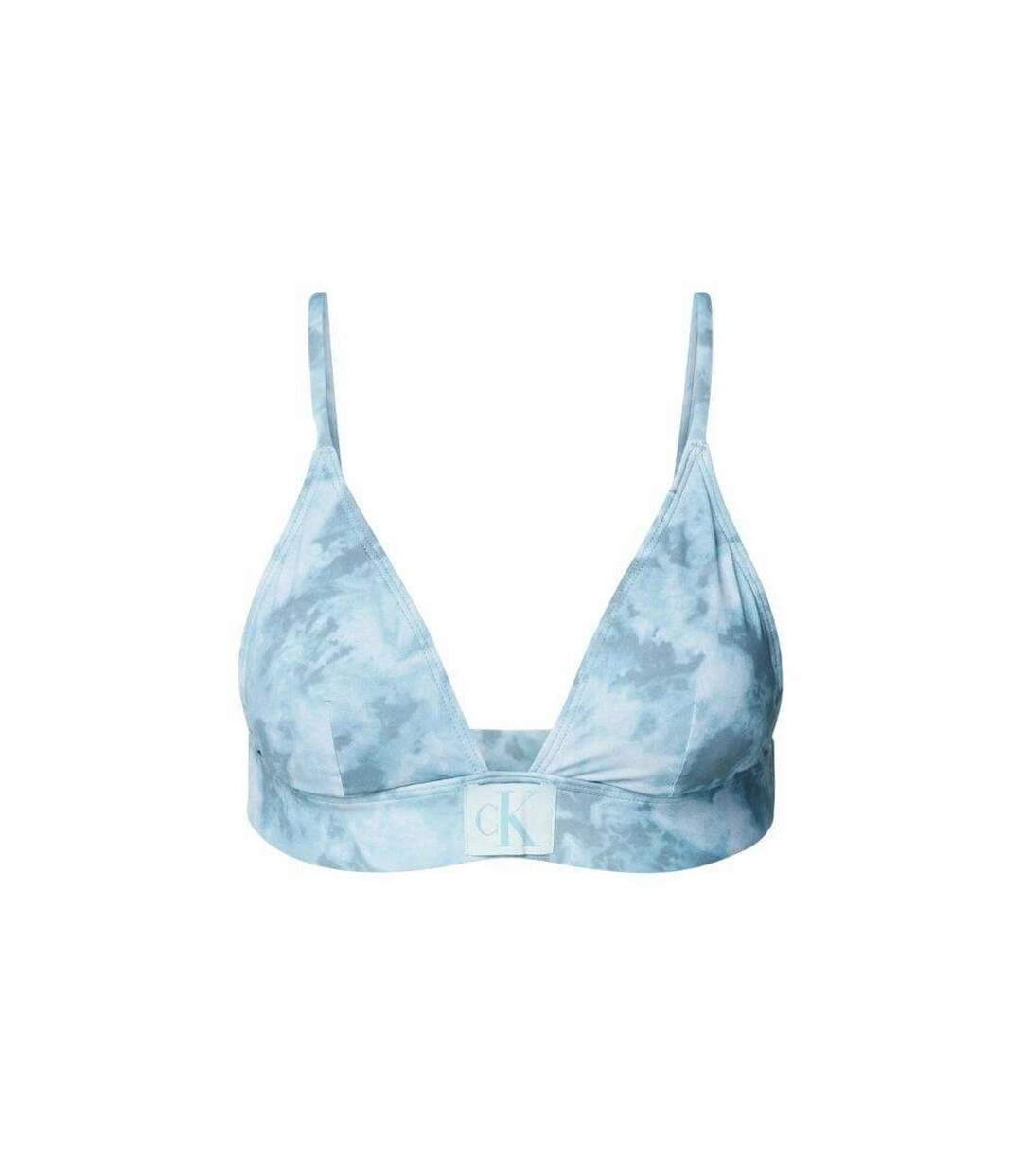 Haut De Maillot De Bain Motif/style Tie-dye Femme Bleu Calvin Klein-2