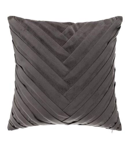 Coussin Déhoussable Velours Tressé 40x40cm Gris