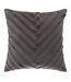 Coussin Déhoussable Velours Tressé 40x40cm Gris-1