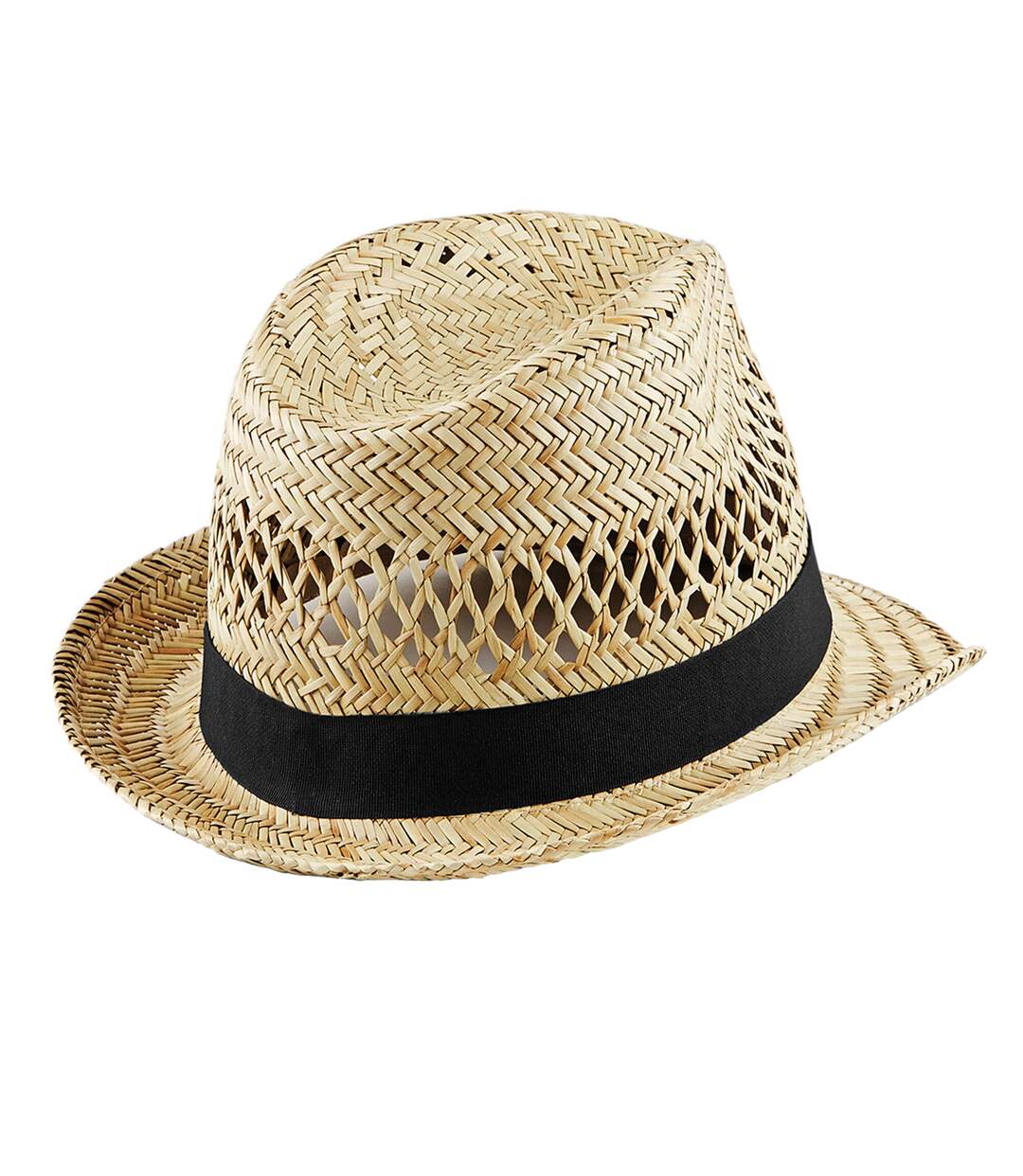 Chapeau trilby beige pâle Beechfield-1