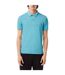 Mens Stretch Branded Slim Polo Shirt Blue Lacoste-1