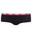Womens/ladies Logo Cotton Briefs Black Fluorescent Pink Lonsdale-1