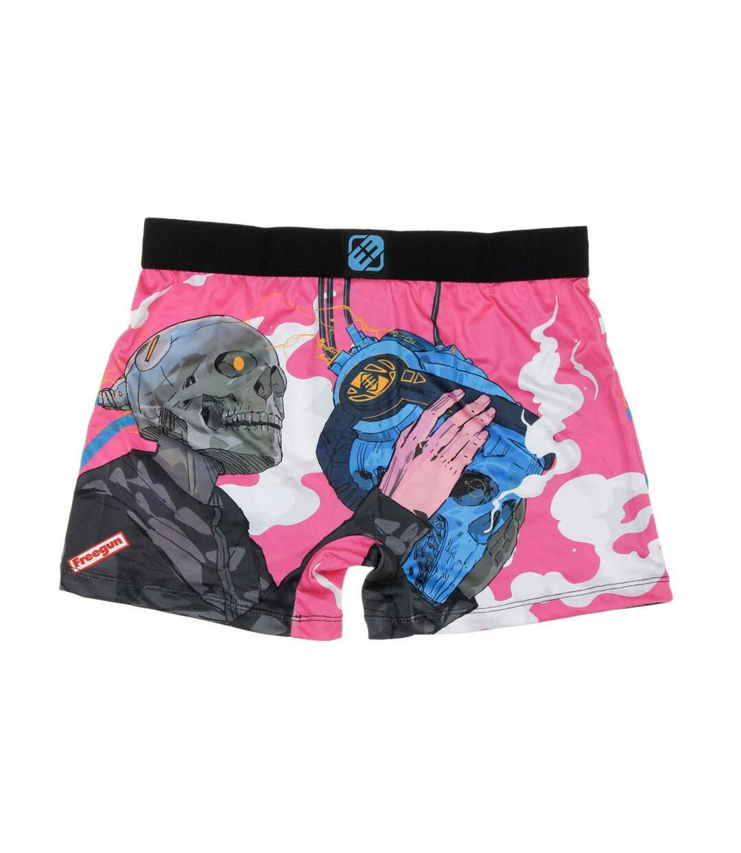 Boxer noir/bleu à imprimés homme freegun vib - l-2