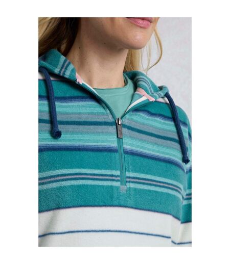 Sweat à capuche lana femme bleu lagon Weird Fish
