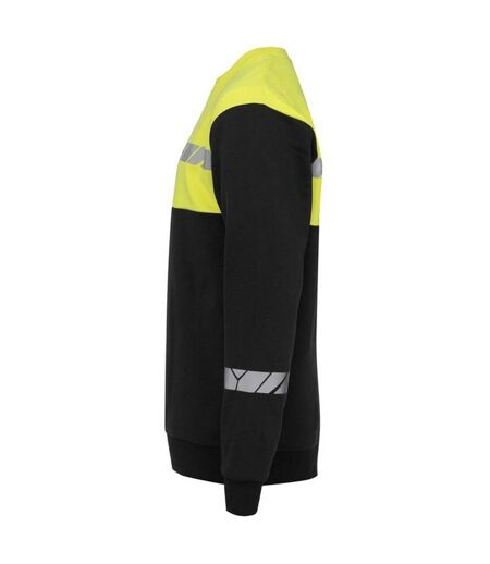 Mens Progression Hi-vis Sweatshirt Black Yellow Projob