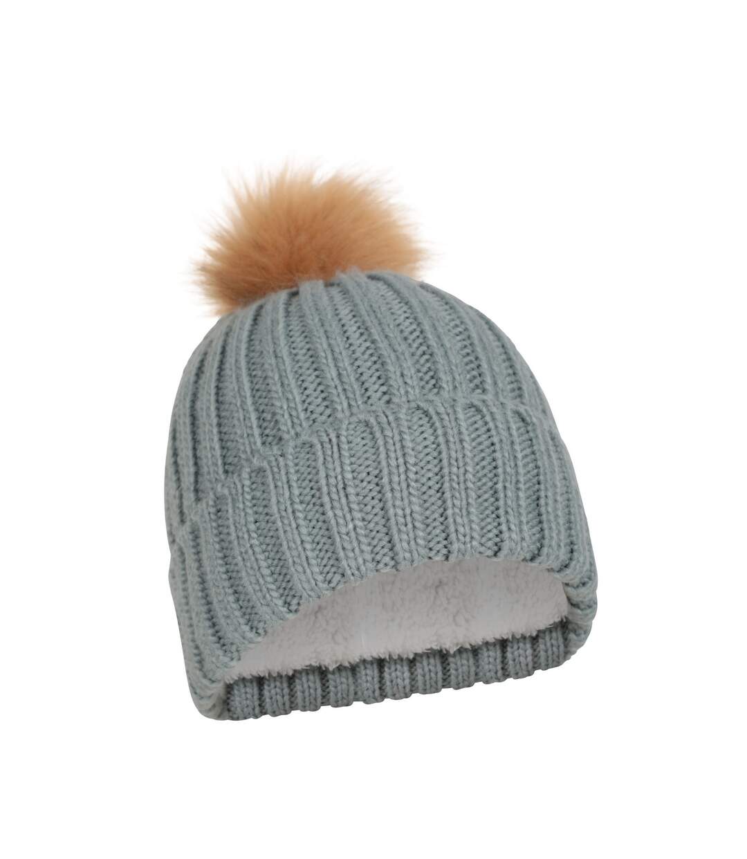 Womens/ladies Geneva Borg Lined Beanie Light Blue Mountain Warehouse-3