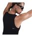 Womens/ladies Run Zip Neck Vest Top Black Nike-4