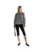 Womens/ladies Statement Gingham Peter Pan Collar Blouse Black White Glamorous-1