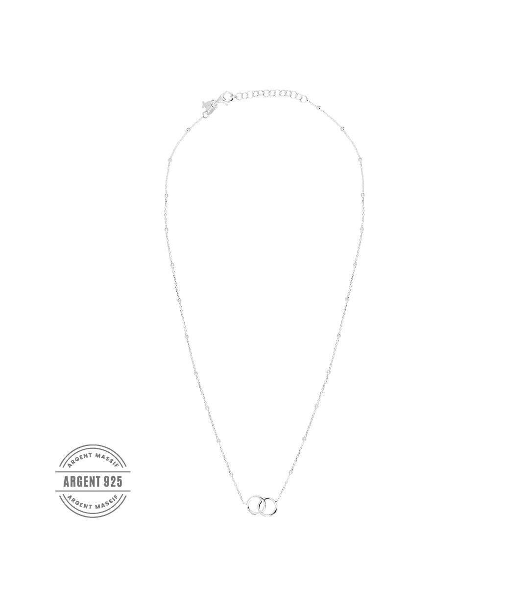 Collier argenté anneaux clio blue co4008 - taille unique-1