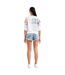 T-shirt court femme blanc SikSilk-2