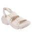 Womens/ladies Flat Heel Sandals Natural Skechers-1