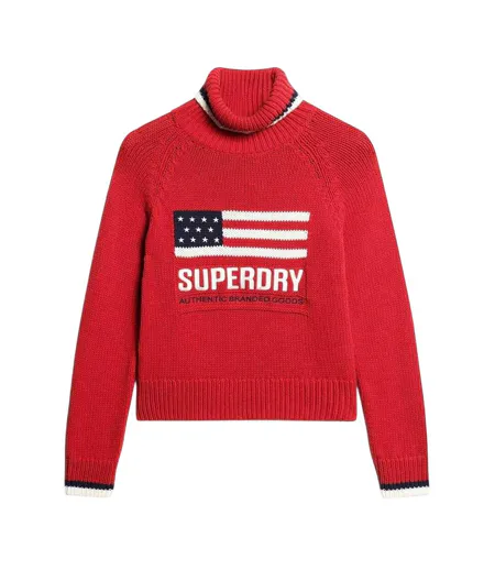 Sweat Motif/style Drapeau Des États-unis Femme Rouge Superdry