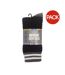 Pack of 3  Mens recycled cotton work socks  black/grey Ribbon-1