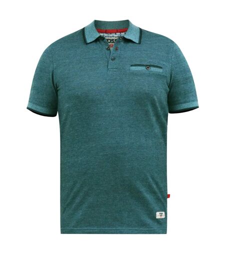 Mens d555 troy 2 textured polo shirt teal Duke